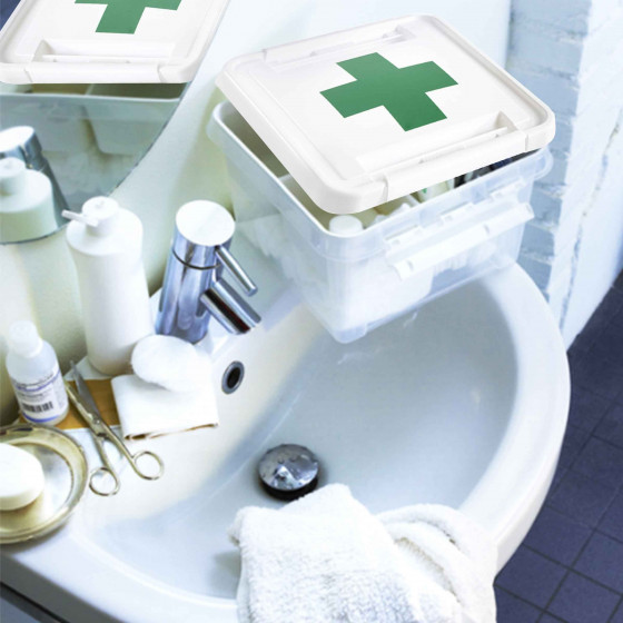 Boîte à pharmacie en plastique