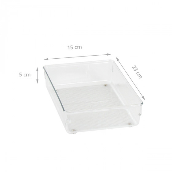 Organisateur M rectangulaire en acrylique pour tiroirs