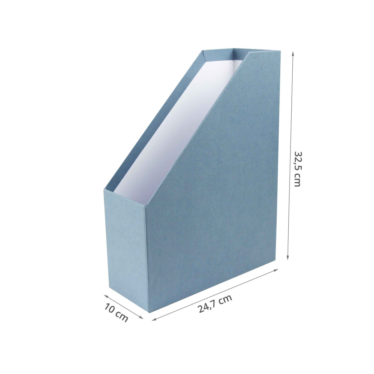 bleu - Boîte de rangement à insertion oblique, colonne de fichiers