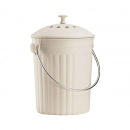 Seau à compost couleur crème