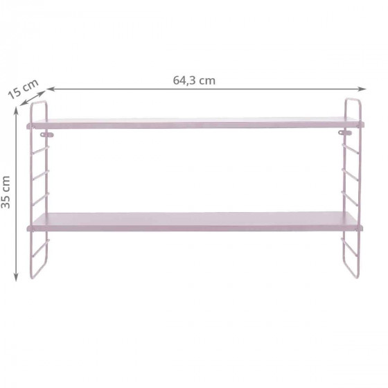 Etagère murale rose