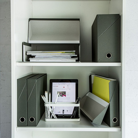 Vide poche design blanc à compartiments 