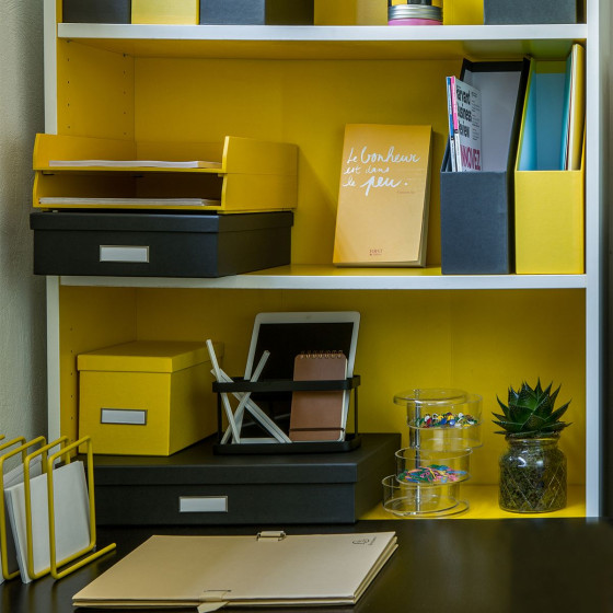 Boîte A3 en carton gris anthracite