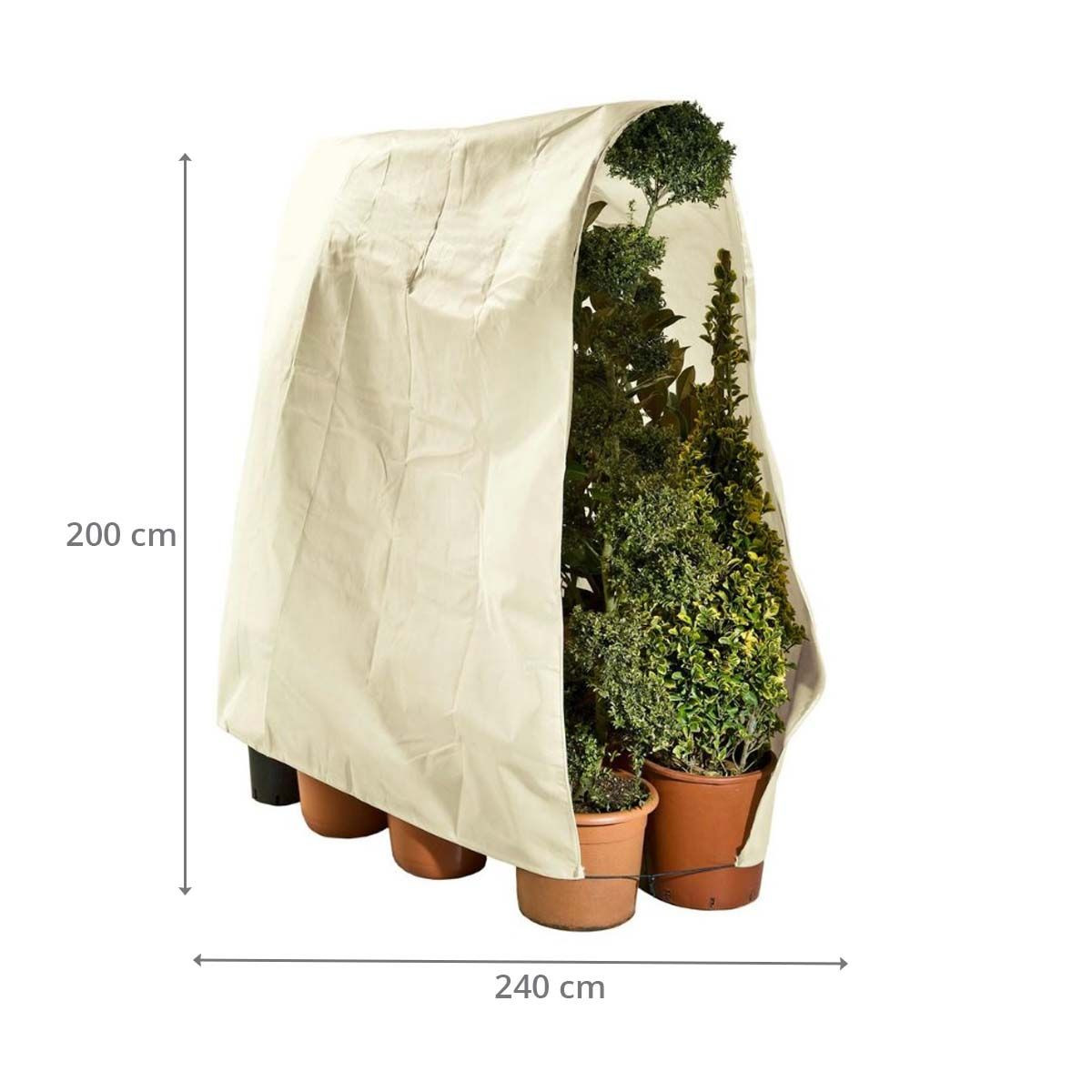 Housse d'hivernage et de protection pour plantes 200x300cm avec