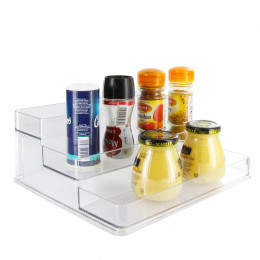Etagère à épices en plastique transparent pour placard.Taille L