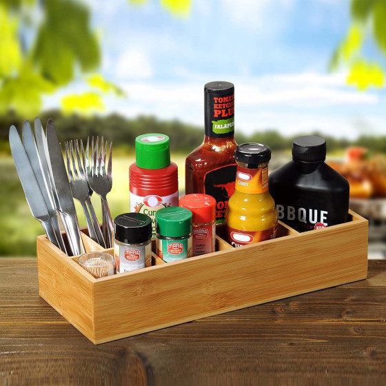 Plateau de rangement pour assaisonnement barbecue