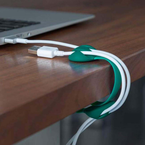Clip à cables vert