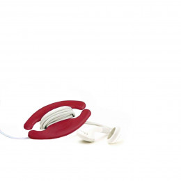 Porte écouteurs rouge bordeaux