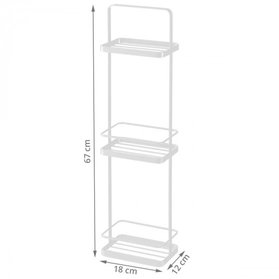 Etagère de salle de bain en métal blanc