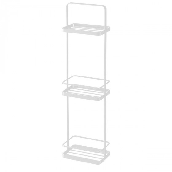 Etagère de salle de bain en métal blanc