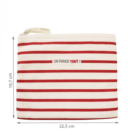 Pochette rayée ON RANGE TOUT