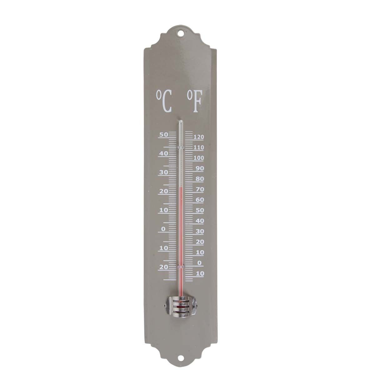 Thermomètre extérieur métal rouge