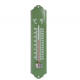 Thermomètre extérieur en émail vert