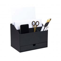 Organisateur de bureau compact gris anthracite