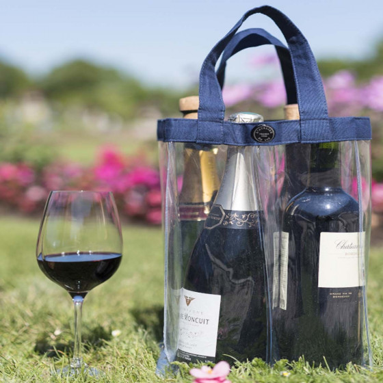 Sac pour 4 bouteilles transparent 