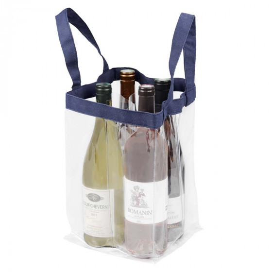 Sac pour 4 bouteilles transparent 