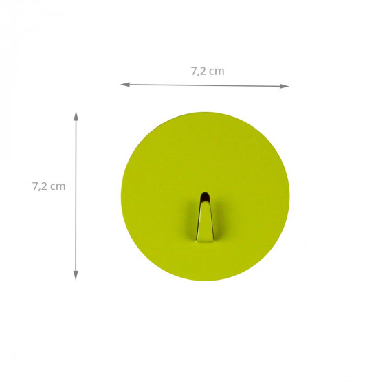 Grand crochet aimanté vert anis et rond