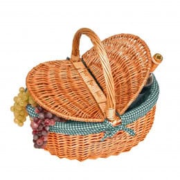 Panier à pique-nique vide ovale en osier