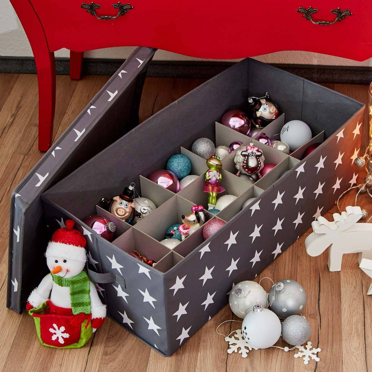 1 pièce Boîte de rangement décoration Noël, Mode en ligne