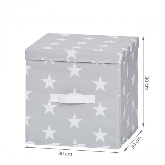Cube de rangement en tissu avec couvercle