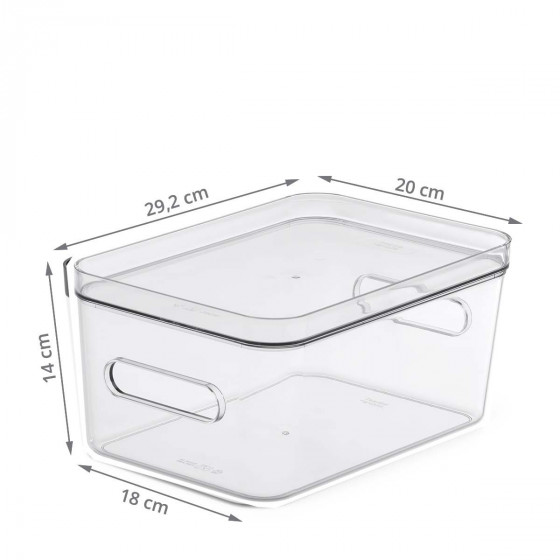 Boîte de rangement transparente pour réfrigérateur M