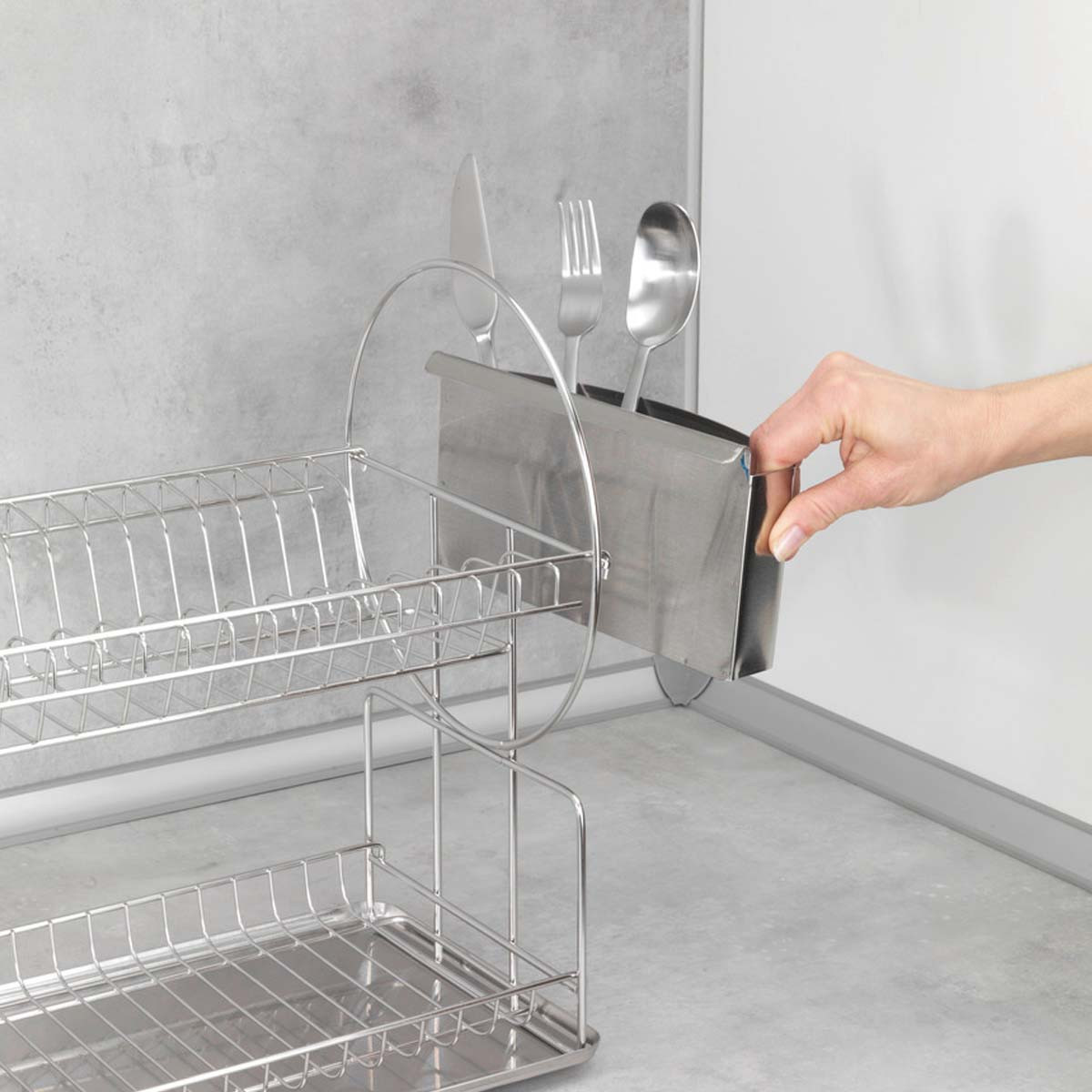 Égouttoir à vaisselle pliable 2 couches - Égouttoir à vaisselle avec  égouttoir 