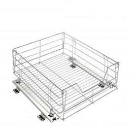 Grand panier coulissant pour placard de cuisine