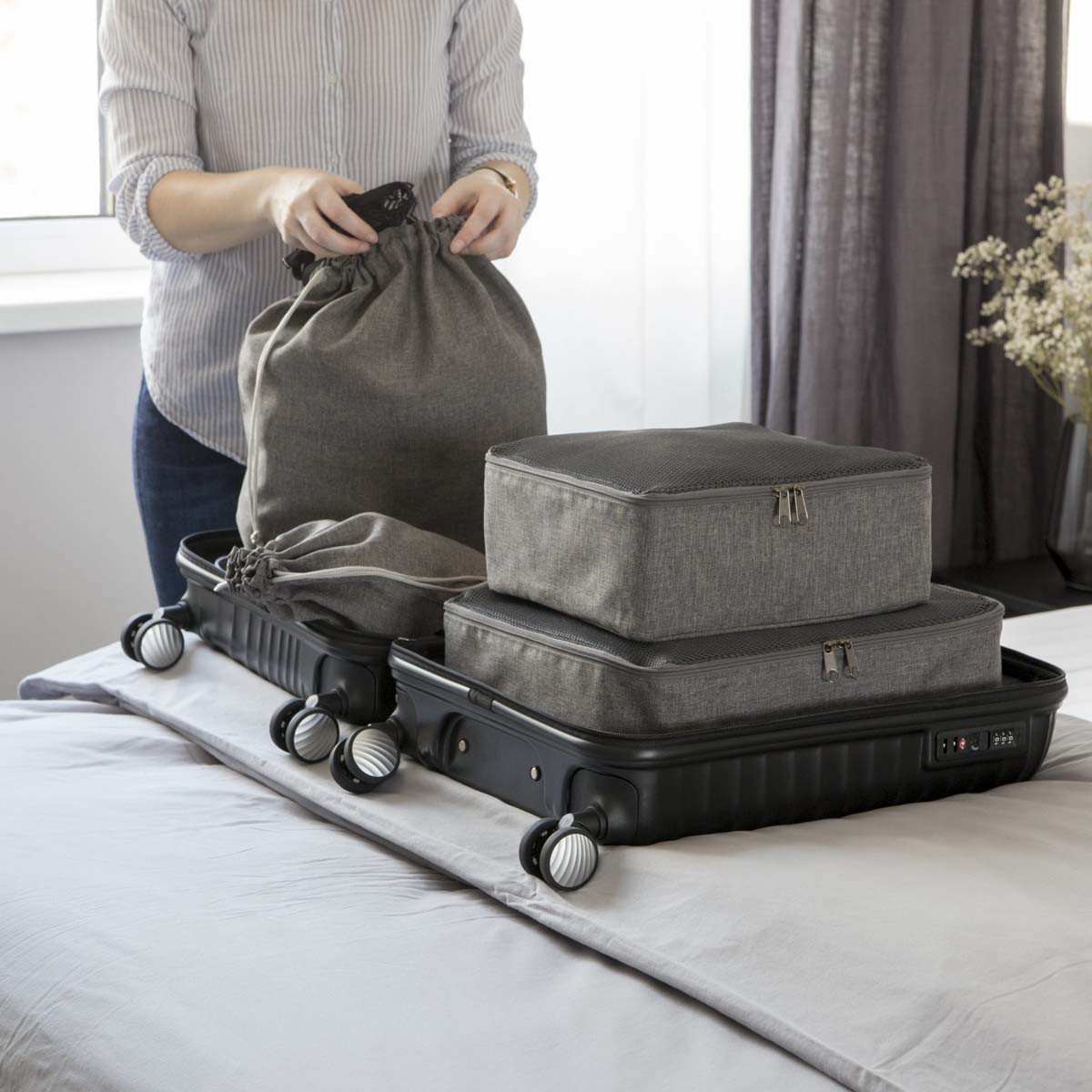 Sac de rangement pour 7 bagages Housse de vêtements pour valise Sac à linge  pour valise