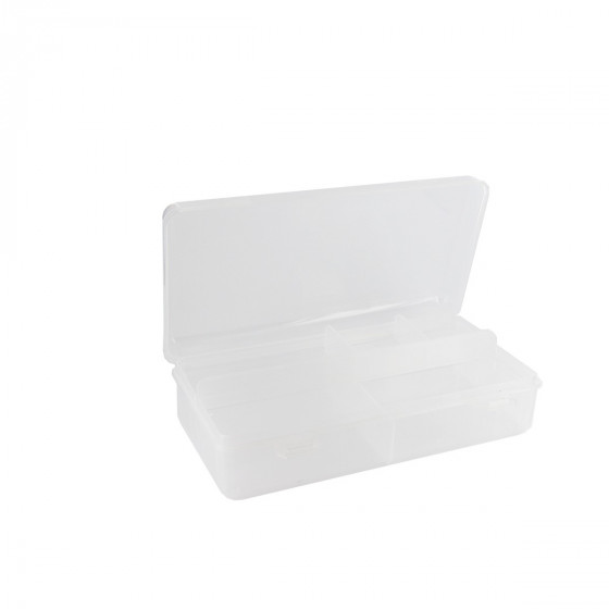 Boîte en plastique transparent à 7 compartiments (S)