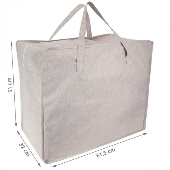 Grand sac de rangemeent en tissu clair