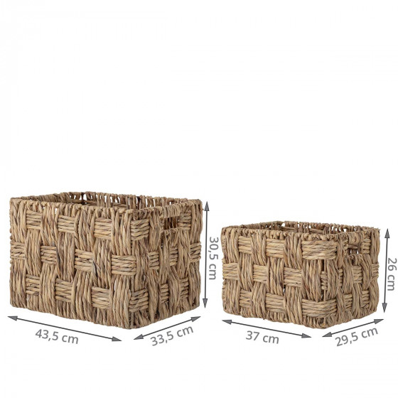 2 paniers de rangement rectangulaires