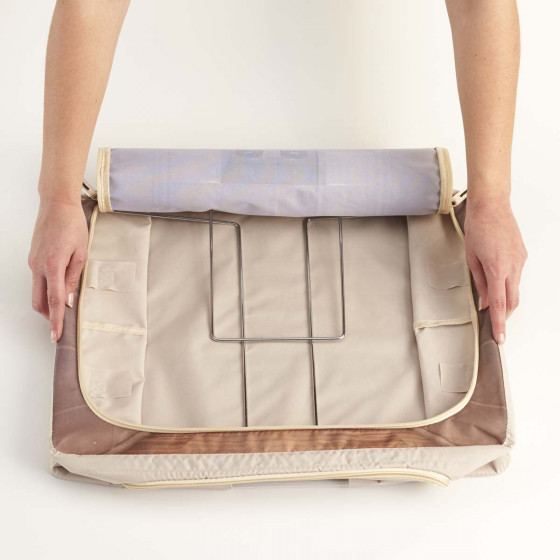 Boîte de rangement en tissu avec ouverture avant 23 litres