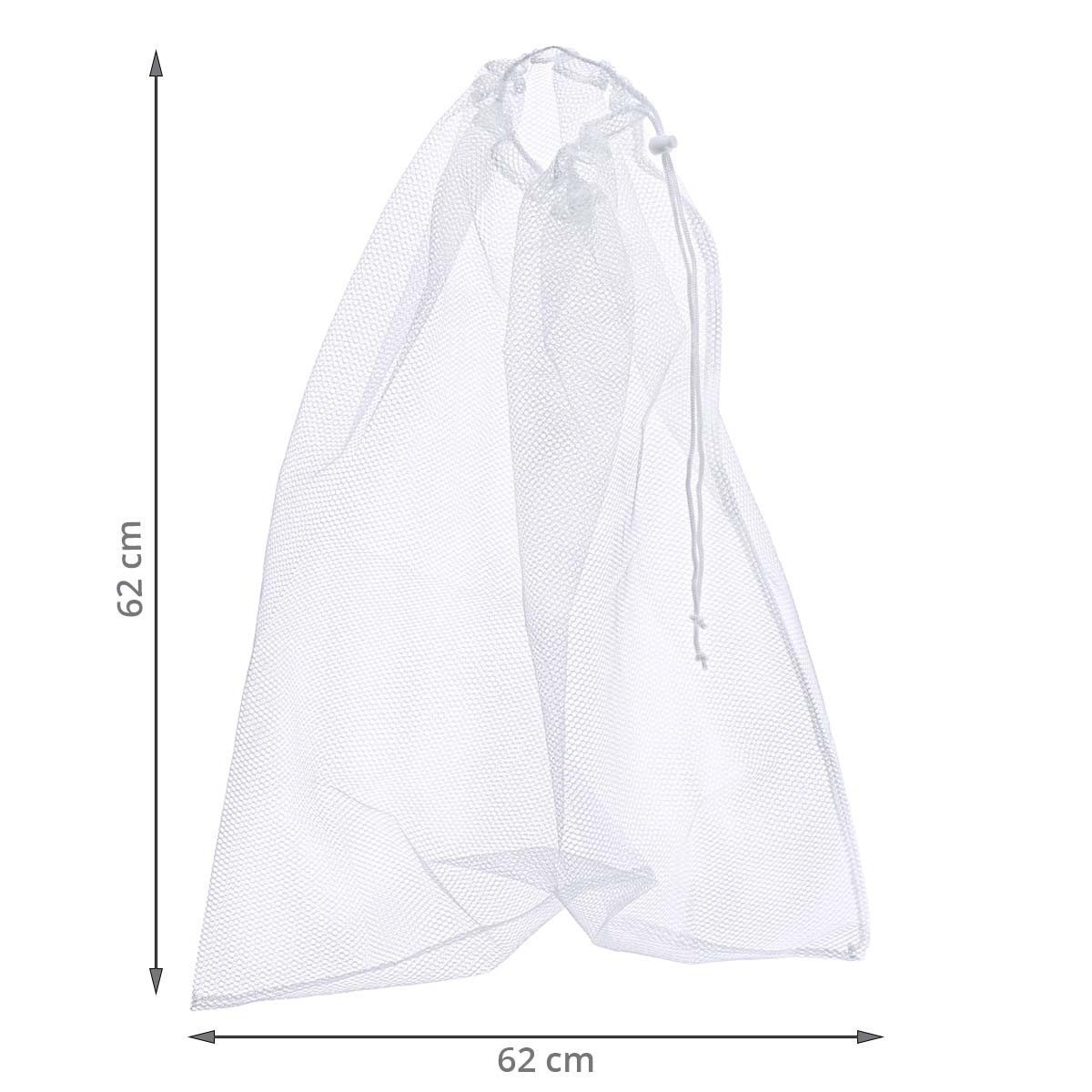 Vivifying Lot de 2 grands sacs à linge en maille avec fermeture éclair -  58,4 x 48,3 cm - Pour linge délicat et vêtements (blanc)