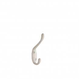 Patère double en métal blanc