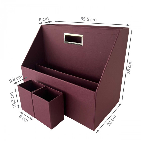 Organisateur portatif pour flex office avec étiquette