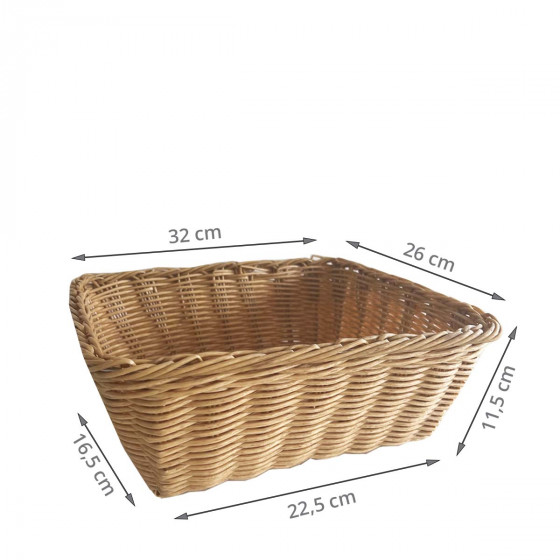 Panier à fruits en plastique façon osier