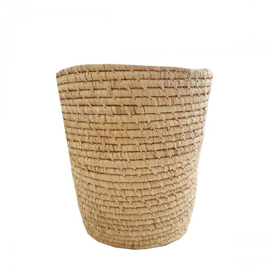 Corbeille à papier en raphia