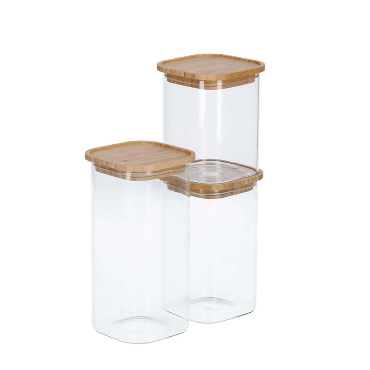 Set de 12 pots de conservation/bocaux en verre avec bouchon à vis 425 ml -  Pots de