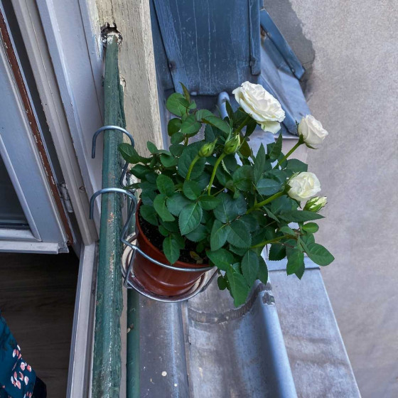 Porte pot de balcon en acier galvanisé