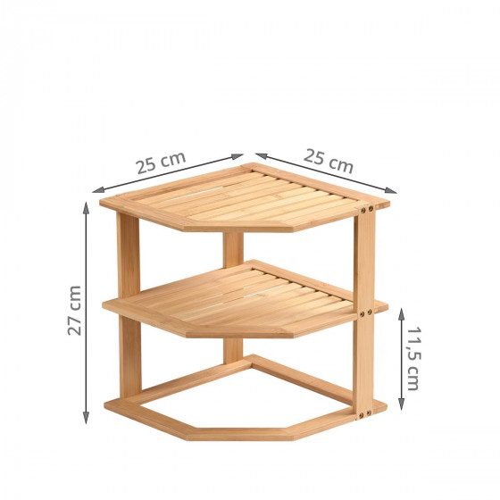 Petite étagère d'angle en bois