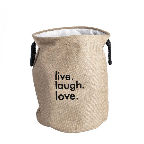 Panier à linge avec message