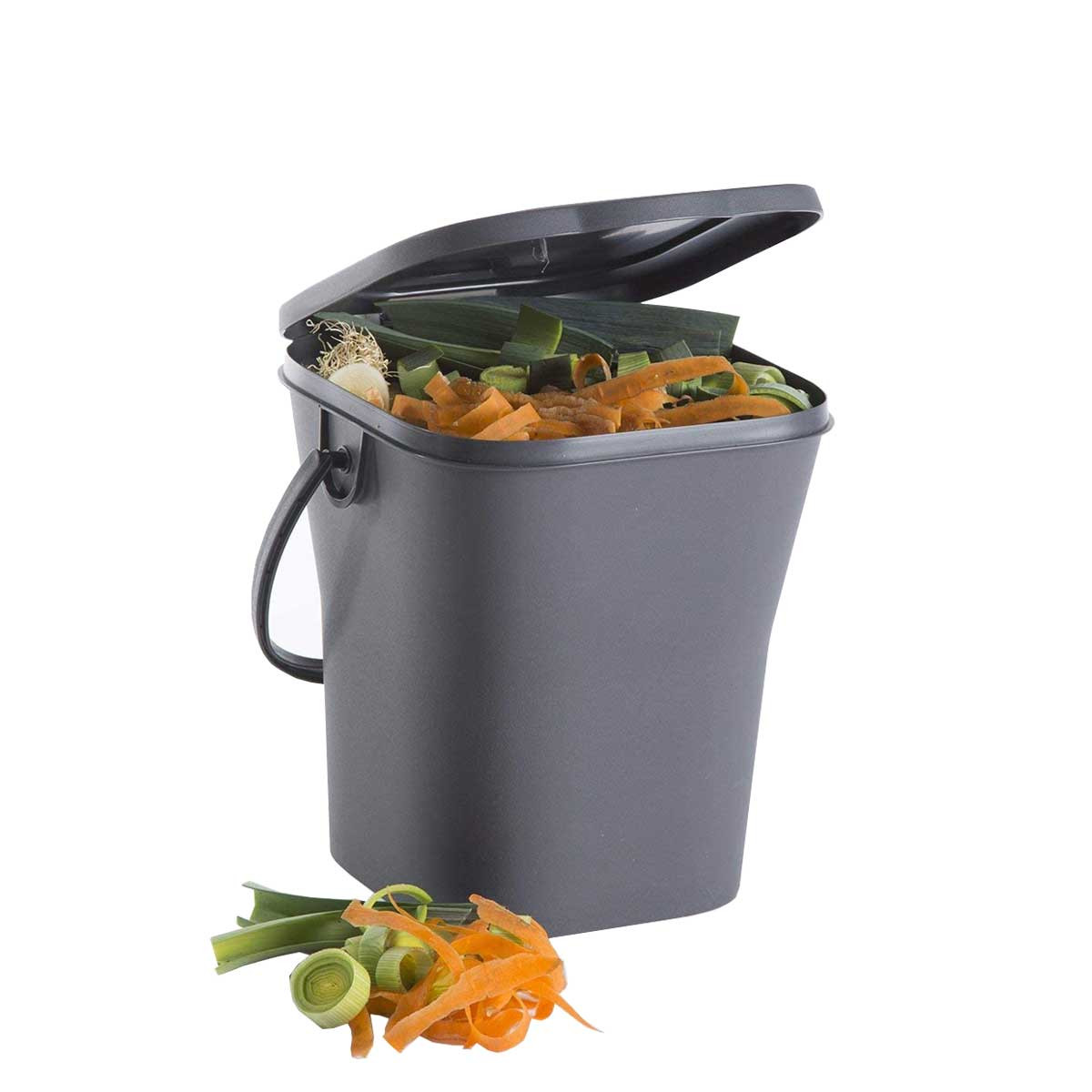 Daily Noir - seau à compost de cuisine (seau à compost 3L) - Bokashi Compost
