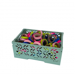 Mini Casier en plastique vert amande empilable et pliable