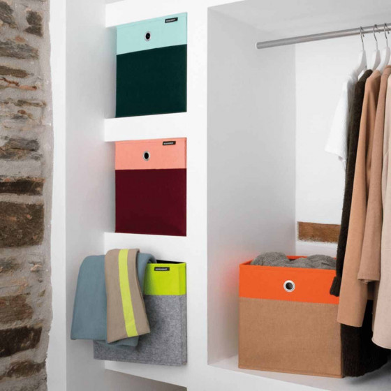Cube de rangement en feutre