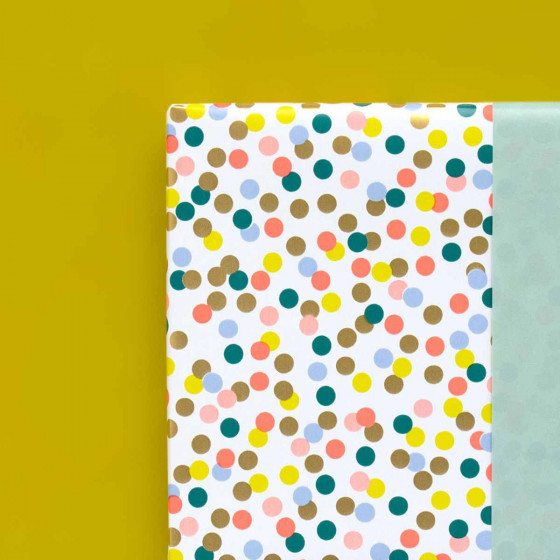 Pochette cadeau à pois 27 x 34 cm