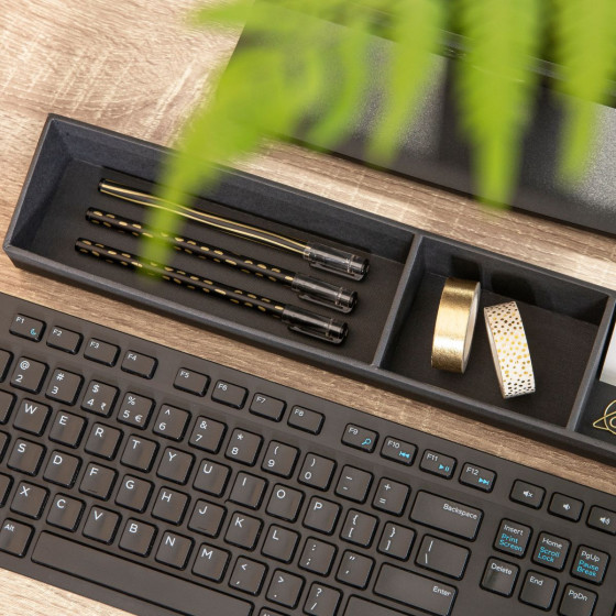 Rangement à compartiments pour bureau et ordinateur