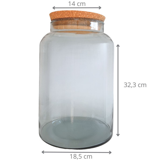 Bocal 7 litres avec bouchon en liège