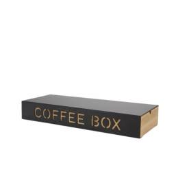 CAFE Boîte tiroir pour capsules café noir H 7,5 x Larg. 28 x P 34
