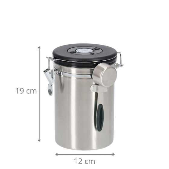 Boîte à café en inox avec cuillère 1,7 litres