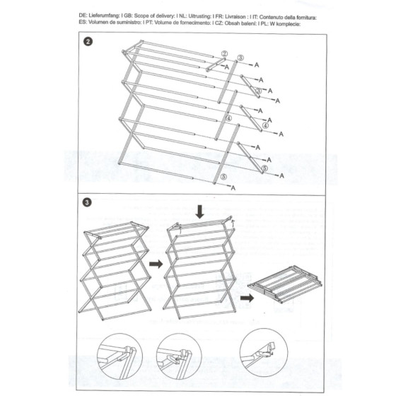 Séchoir à linge accordéon